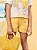 Shorts Infantil Sarja Amarelo Anime - Imagem 1