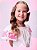 Blusa Infantil Tricoline Off Mangas Rosas Momi - Imagem 2