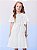 Vestido De Laise Infantil Branco Com Abertura Momi - Imagem 1