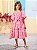 Vestido Infantil Pink Com Rosas Anime - Imagem 1