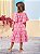 Vestido Infantil Pink Com Rosas Anime - Imagem 2