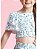 Blusa Cropped Infantil Flores Azuis Pituchinhus - Imagem 2
