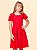 Vestido Infantil Vermelho Preppy Anime - Imagem 2