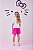 Vestido Infantil Hello Kitty Com Tule Fuccia Momi - Imagem 2