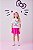 Vestido Infantil Hello Kitty Com Tule Fuccia Momi - Imagem 1