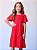 Vestido Infantil Laco Strass Vermelho Preppy - Imagem 1