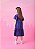 Vestido Infantil Laco Com Strass Azul Momi - Imagem 3