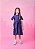 Vestido Infantil Laco Com Strass Azul Momi - Imagem 2