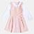 Vestido Infantil De Tweed Com Gola Rosa - Imagem 6