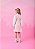 Vestido Infantil De Tweed Com Gola Rosa - Imagem 5