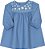 Vestido Infantil Azul Florzinhas - Imagem 1