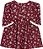 Vestido Infantil Vinho Florzinhas - Imagem 1