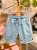 Short Infantil Moletinho Azul Claro - Imagem 1