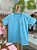 Camisa Infantil Basica Azul Claro - Imagem 1
