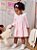 Vestido Bebe Gola Babadinho Rosa - Imagem 1