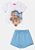Conjunto Infantil Azul Urso Orelha Momi - Imagem 1