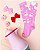 Meia Infantil 3/4 Coelho Rosa Coracao Cantarola - Imagem 1