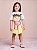 Shorts Saia Infantil Pregas Amarelo Anime - Imagem 1