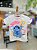 Blusa Infantil Stitch Aloha Bege Momi - Imagem 1