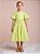 Vestido Lima Infantil Tricoline Verde Melao Anime - Imagem 1