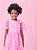 Vestido Infantil Bordado De Flor Rosa Momi - Imagem 2
