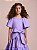 Vestido Infantil Com Laco Lilas Alfazema Anime - Imagem 2