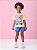 Blusa Infantil Carro Hello Kity Verde Melao Momi - Imagem 1