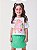 Conjunto Infantil Dino Com Shorts Saia Bimbi - Imagem 1