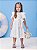 Vestido Infantil De Laise Babado Branco Momi - Imagem 1