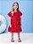 Vestido Infantil Laise Manga Balone Vermelho Momi - Imagem 1