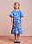 Vestido Infantil Coracoes Azul Anime - Imagem 1
