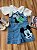 Jardineira Jeans Disney Mickey Minnie Anime - Imagem 4
