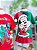 Tshirt Infantil Minnie Noel Verde Puro Anime - Imagem 1
