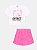 Conjunto Infantil Ursinho Shorts Saia Cotele Momi - Imagem 3