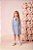Vestido Infantil De Tweed Xadrez Azul/off Momi - Imagem 1