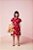 Vestido Infantil De Tule Ursinhos Bordo Momi - Imagem 2