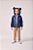 Jaqueta Puffer Infantil Com Orelhas Azul Youccie - Imagem 3