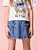 Shorts Saia Jeans Infantil Com Lacos Momi - Imagem 1