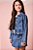 Shorts Saia Jeans Infantil Com Lacos Momi - Imagem 2