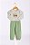 Conjunto Bebe Com Body Listrado Ursinho - Imagem 1