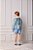 Jaqueta Puffer Metalizada Infantil Azul Anime - Imagem 2