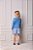 Casaco De Tricot Infantil Azul Denim Anime - Imagem 2