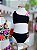 Biquini Cropped Kids Maite Preto Alças Color Siri - Imagem 1