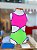 Maio Kids Carol Duplo Verde/rosa Siri - Imagem 2