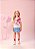 Shorts Saia Infantil Com Pregas Jeans Momi - Imagem 1