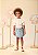 Shorts Saia Infantil Jeans Bordado Momi - Imagem 1