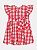 Vestido Bebe Xadrez Com Laco Morango Momi - Imagem 3