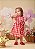 Vestido Bebe Xadrez Com Laco Morango Momi - Imagem 1