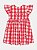 Vestido Bebe Xadrez Com Laco Morango Momi - Imagem 4