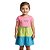 Vestido Infantil Tricolor Corações Jaca Lele - Imagem 1